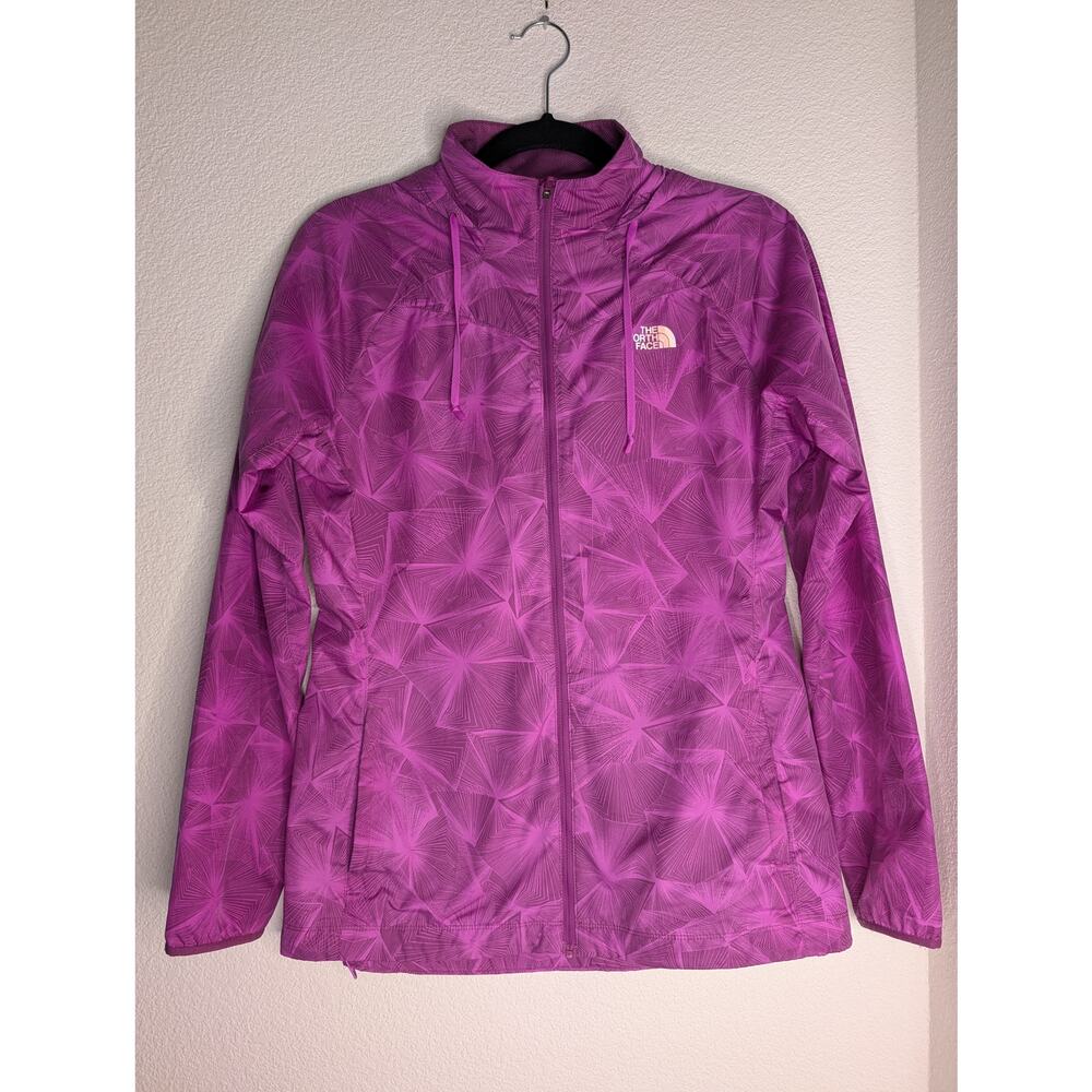 The North Face Womens Flyweight Packable Jacket Pink Geometric S Active Gorpcore - Picture 1 of 7